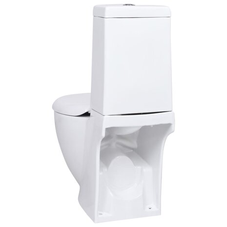 Toilet rond afvoer onder keramiek wit 5
