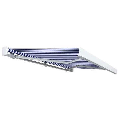 Luifel gemotoriseerd 350x250 cm blauw en wit 3