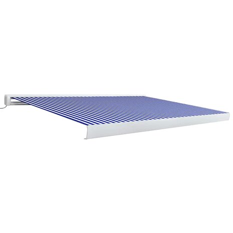 Luifel gemotoriseerd 400x300 cm blauw en wit 2