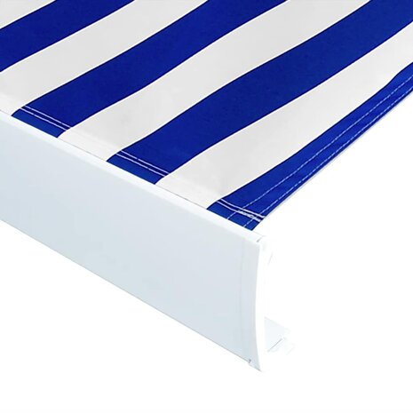 Luifel gemotoriseerd 400x300 cm blauw en wit 4