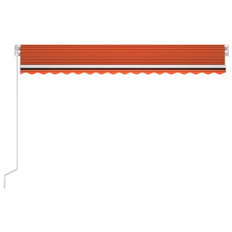 Luifel automatisch met LED windsensor 400x300 cm oranje bruin 3