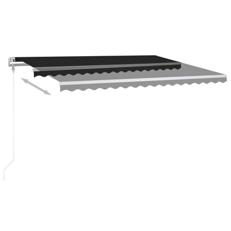 Luifel automatisch met LED en windsensor 450x300 cm antraciet 4