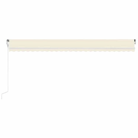 Luifel automatisch met LED en windsensor 600x300 cm crèmekleur 3