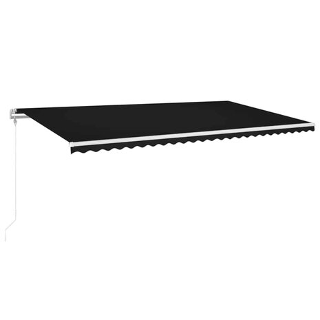 Luifel automatisch met LED en windsensor 600x300 cm antraciet 2