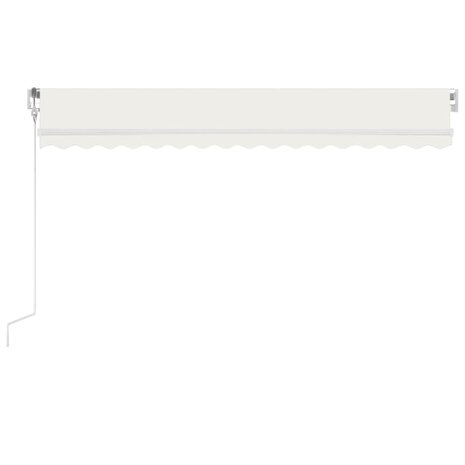 Luifel automatisch met LED en windsensor 400x350 cm crèmekleur 4