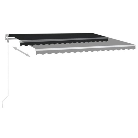 Luifel automatisch met LED en windsensor 400x350 cm antraciet 3