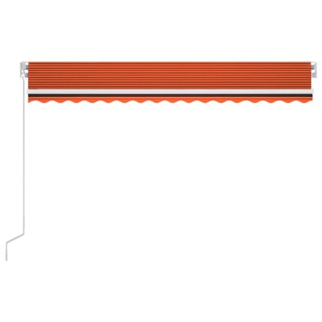 Luifel automatisch met LED windsensor 400x350 cm oranje bruin 4