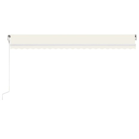 Luifel automatisch met LED en windsensor 500x350 cm crèmekleur 4