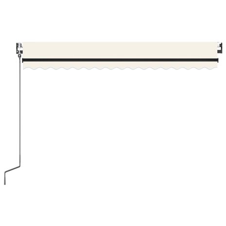 Luifel automatisch met LED en windsensor 400x350 cm crèmekleur 3