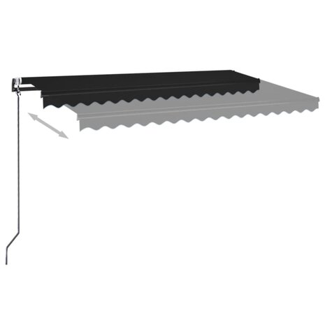 Luifel automatisch met LED en windsensor 400x350 cm antraciet 3
