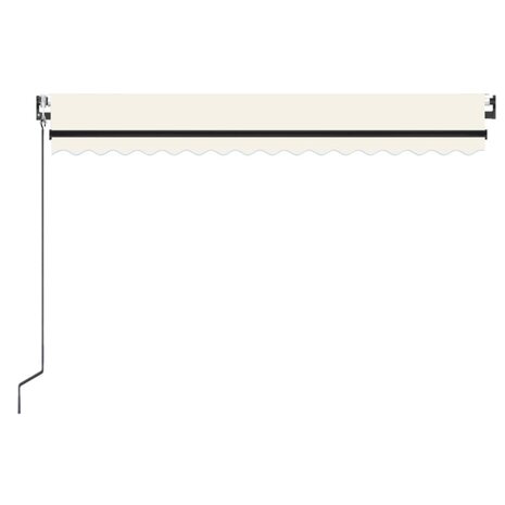 Luifel automatisch met LED en windsensor 450x350 cm crèmekleur 4