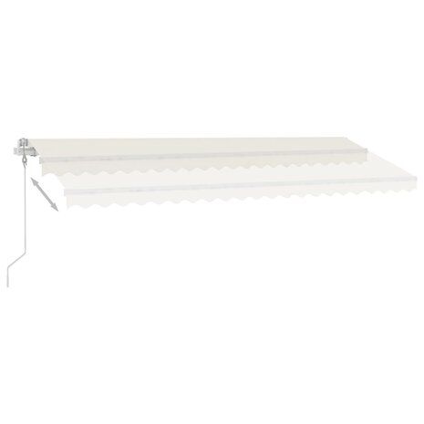 Luifel automatisch met LED en windsensor 500x350 cm crèmekleur   4