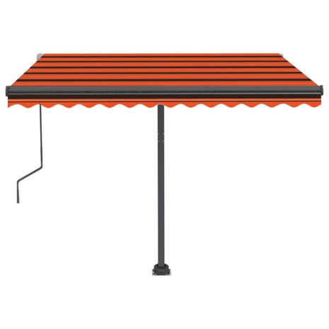 Luifel automatisch met LED windsensor 300x250 cm oranje bruin 4