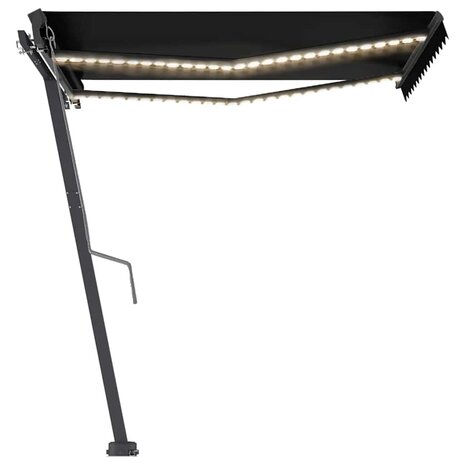 Luifel automatisch met LED en windsensor 350x250 cm antraciet 2