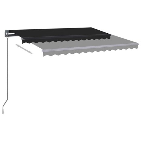 Luifel automatisch met LED en windsensor 350x250 cm antraciet 5