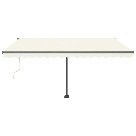 Luifel automatisch met LED en windsensor 400x300 cm crèmekleur 4