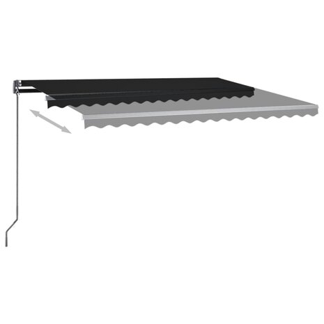 Luifel automatisch met LED en windsensor 400x300 cm antraciet 5