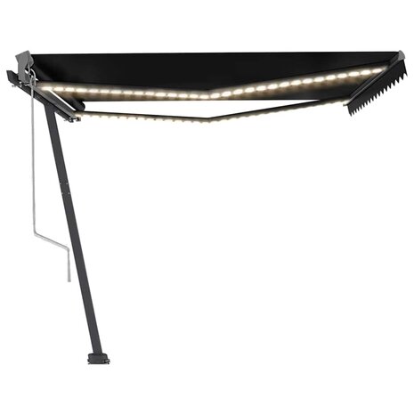 Luifel automatisch met LED en windsensor 450x300 cm antraciet 4