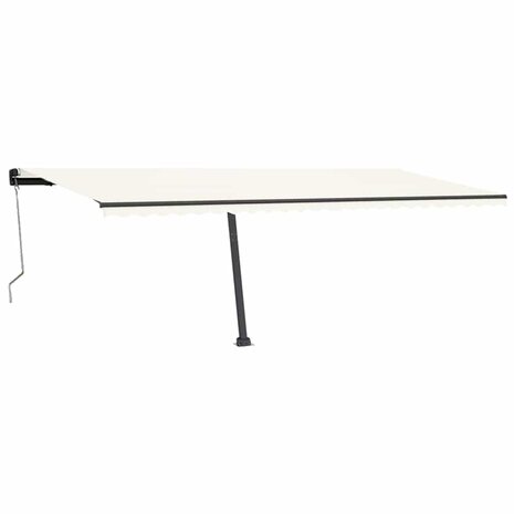 Luifel automatisch met LED en windsensor 600x300 cm crèmekleur 2