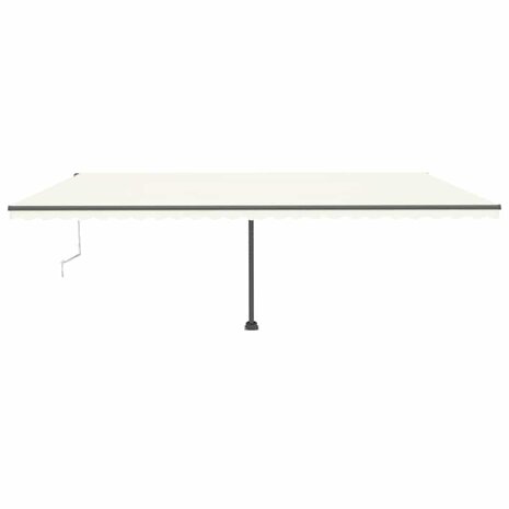 Luifel automatisch met LED en windsensor 600x300 cm crèmekleur 3