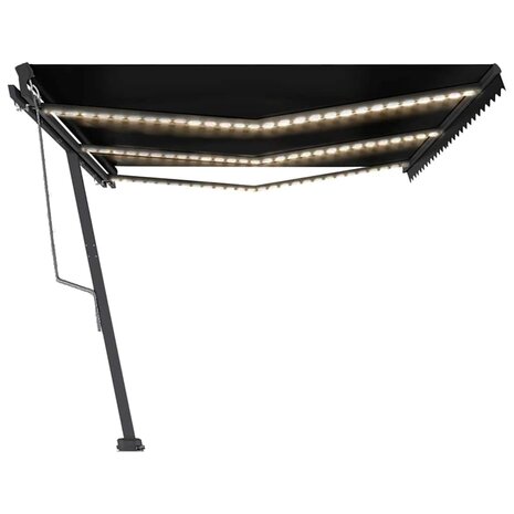 Luifel automatisch met LED en windsensor 600x300 cm antraciet 4