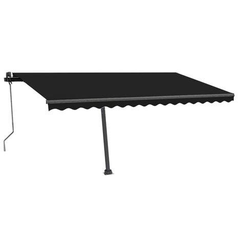 Luifel automatisch met LED en windsensor 400x350 cm antraciet 2
