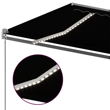 Luifel automatisch met LED en windsensor 400x350 cm antraciet 6