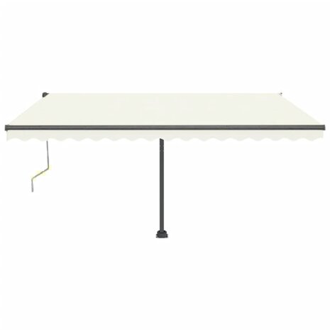 Luifel automatisch met LED en windsensor 450x350 cm crèmekleur 3