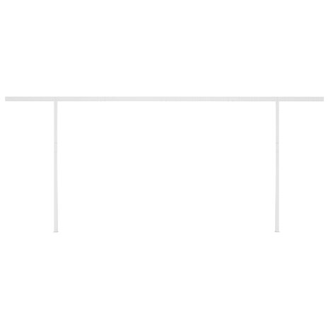 Luifel automatisch met LED en windsensor 6x3 m blauw en wit 7