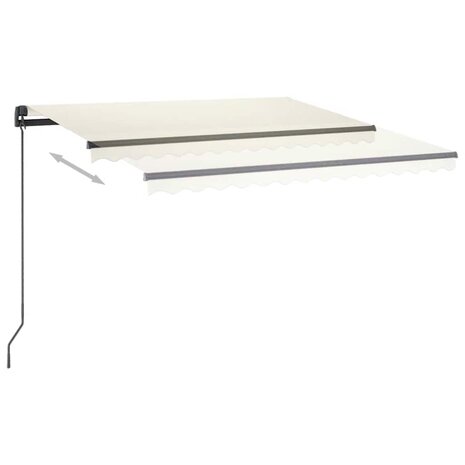 Luifel automatisch met LED en windsensor 3x2,5 m crèmekleurig 4