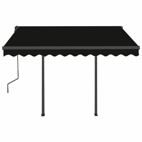 Luifel automatisch met LED en windsensor 3x2,5 m antracietkleur 5