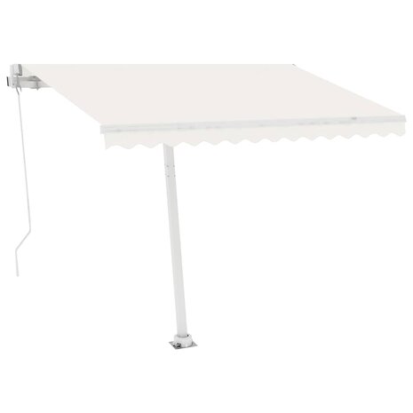 Luifel vrijstaand handmatig uittrekbaar 300x250 cm crèmekleurig 2