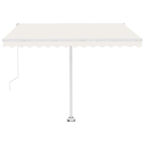 Luifel vrijstaand handmatig uittrekbaar 300x250 cm crèmekleurig 5
