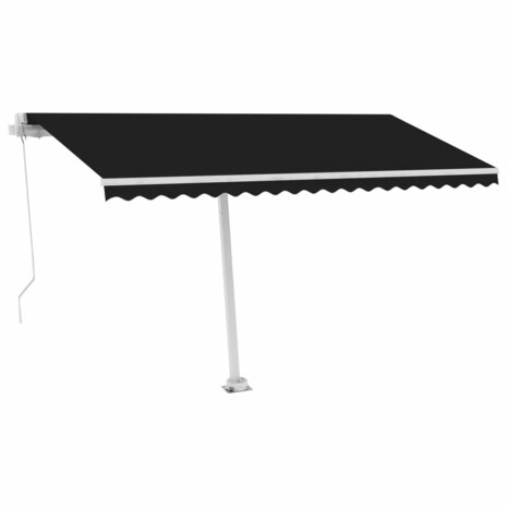 Luifel vrijstaand handmatig uittrekbaar 450x300 cm antraciet 4