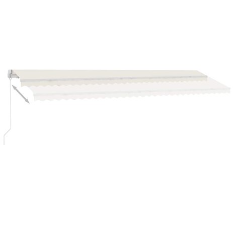 Luifel vrijstaand handmatig uittrekbaar 600x300 cm crèmekleurig 4