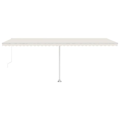Luifel vrijstaand handmatig uittrekbaar 600x300 cm crèmekleurig 5