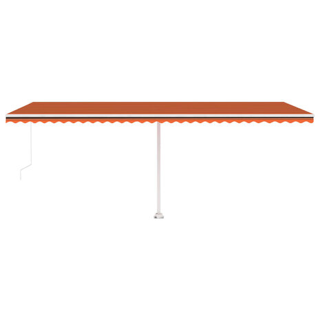 Luifel vrijstaand handmatig uittrekbaar 600x300 cm oranje bruin 5