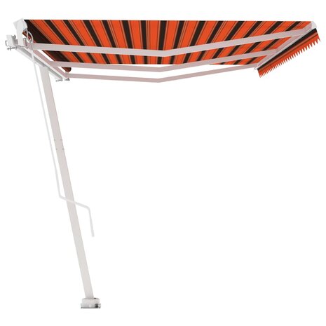 Luifel vrijstaand handmatig uittrekbaar 600x300 cm oranje bruin 6