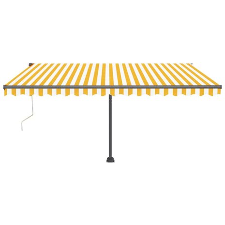 Luifel vrijstaand automatisch 450x300 cm geel en wit 3