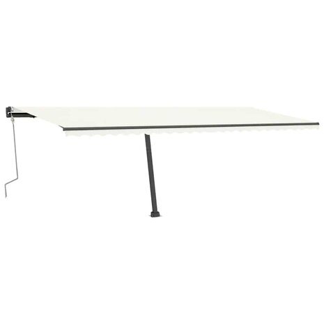 Luifel vrijstaand handmatig uittrekbaar 600x300 cm crèmekleurig 3