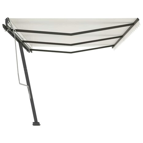 Luifel vrijstaand handmatig uittrekbaar 600x300 cm crèmekleurig 5