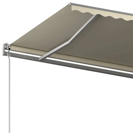 Luifel vrijstaand handmatig uittrekbaar 600x300 cm crèmekleurig 7