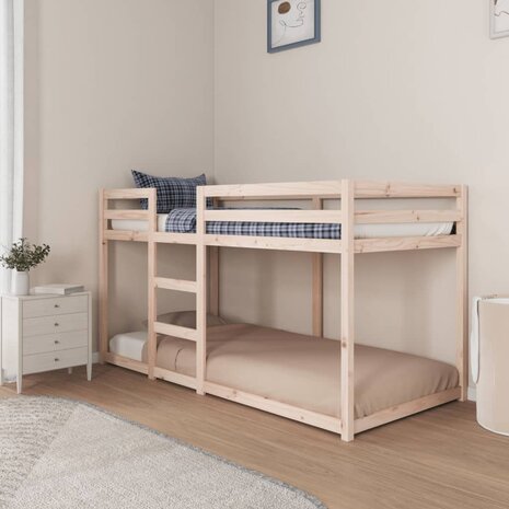 Stapelbedframe zonder matras massief grenenhout 90x200 cm 4