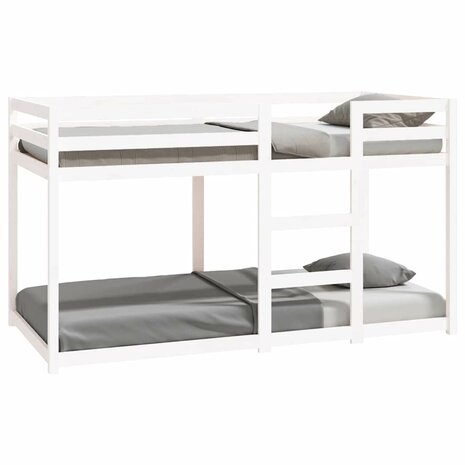 Stapelbed 90x190 cm massief grenenhout wit 2
