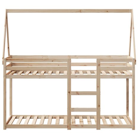 Stapelbedframe zonder matras massief grenenhout 90x190 cm 4