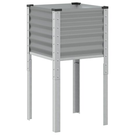 Plantenbak 45x45x88 cm staal grijs 2
