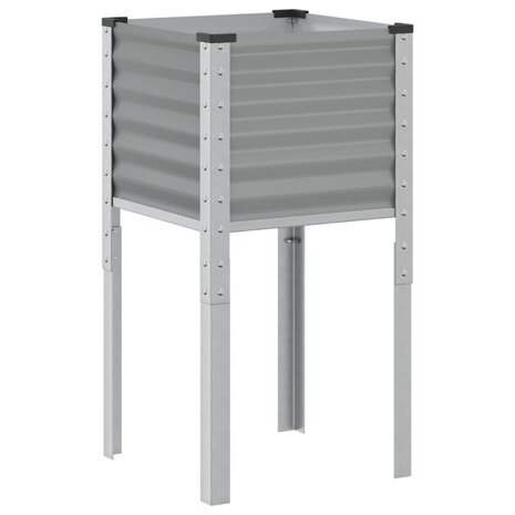 Plantenbak 45x45x88 cm staal grijs 6