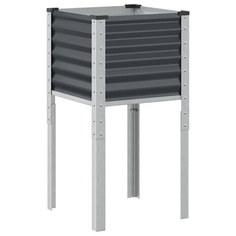 Plantenbak 45x45x88 cm staal antracietkleurig 2