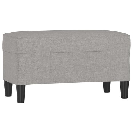 Bankje 70x35x41 cm stof lichtgrijs 2