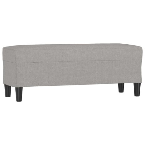 Bankje 100x35x41 cm stof lichtgrijs 2